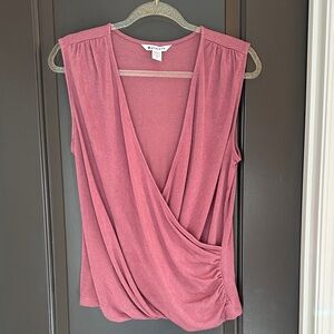 Athleta Breezy Wrap Tank Size M Mauve